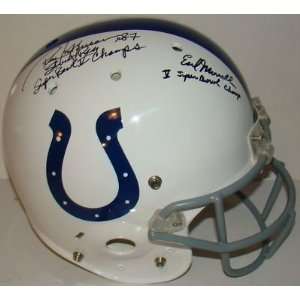 Baltimore Colts 3 Signed F/S Game Helmet 1/1 SB INSCRI 