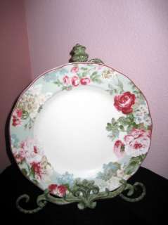 222 Fifth ENGLISH ROSE Dinner Plate NEW!  