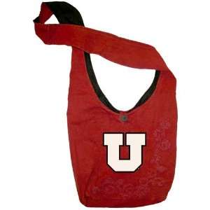   NCAA Utah Utes Ladies Red Groovy Over The Shoulder Bag