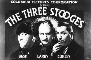 Rare Three Stooges Larry Moe Curley Promo Poster Print  