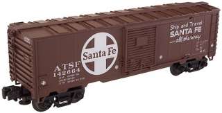 Atlas O Industrial Rail Santa Fe box car, 3 rail, 027  