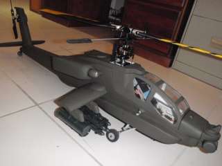 RC Scale AH 64A Attack Apache RTF 500 Helicopter 9Ch TX/RX Large War 