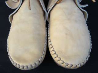 TAOS MOCCASINS SHOES WOMENS SIZE 9 BUCKSKIN LEATHER INDIAN NATIVE 