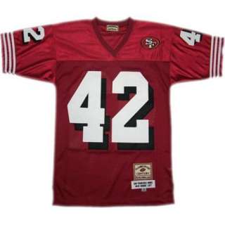 Ronnie Lott #42 San Francisco 49ers Throwback Red Sewn Mens Size 