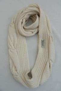 BN Burberry Off White Cashmere / Wool X large Snood Scarf Hood   100% 