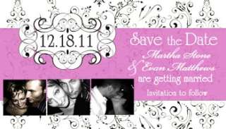 50 Save The Date Magnets Wedding Favors GREY DAMASK  