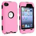 Black/ Pink Hybrid Case for Apple iPod Touch 4th Generation 