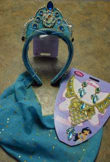 New  JASMINE Aladdin Costume Crown Tiara & Jewelry Set 