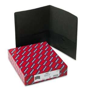  New Two Pocket Portfolio Embossed Leather Grain Paper Case 