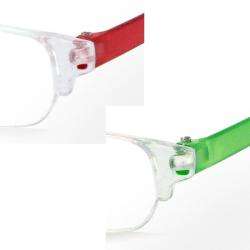 Urban Eyes Lucite Readers Brights Womens Reading Glasses (Pack of 2 