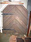 beautiful antique Walnut Barn door w/ 1943 license plate attached as 