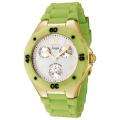 Invicta Womens Angel White Dial Lime Green Silicon Watch Today 