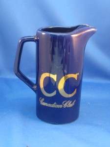 Vintage CC Canadian Club Whiskey Water Pitcher/Jug  