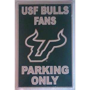  USF Bulls Fans Parking Only Metal Street Sign Office 