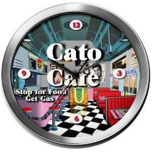  CATO 14 Inch Cafe Metal Clock Quartz Movement Kitchen 