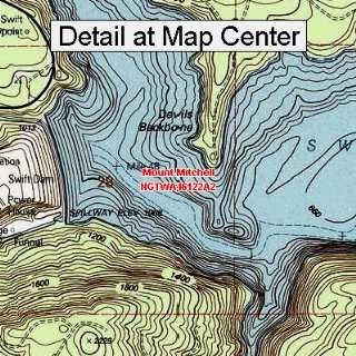 USGS Topographic Quadrangle Map   Mount Mitchell, Washington (Folded 