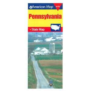  Pennsylvania State Map (9780841654198) American Map Corp Books