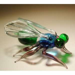  Blown Glass Art Animal Insect Figurine FLY: Home & Kitchen