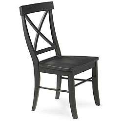 Black X back Dining Chairs (Set of 2)  