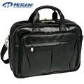 McKlein Black Pearson Expandable Double Compartment Briefcase
