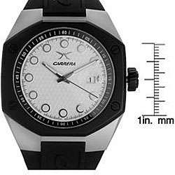 Carrera Mens Black Rubber Band Sports Watch  Overstock