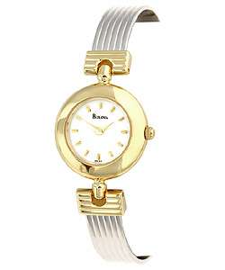 Bulova Womens Two tone Bangle Bracelet Watch  Overstock