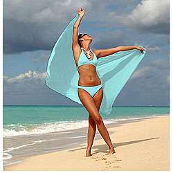 Solid Light Turquoise Sarong (Indonesia)  