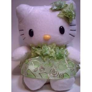  Hello Kitty 7 Sitting Plush Doll  Tropical Green Dress 