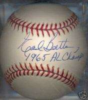 Earl Battey 1965 Minnesota Twins OAL Signed Baseball  