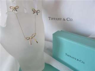 Tiffany & Co Bow Necklace & Earrings Collection Set  