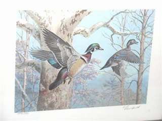  Smith 1st of State PA Duck Stamp Print   Wood Ducks Signed   