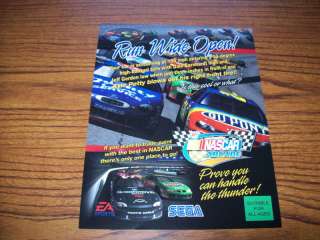 SEGA NASCAR ARCADE VIDEO GAME FLYER BROCHURE 2000  