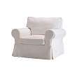   multiple pieces of Ikea Ektorp Chair cover, blekinge white slipcover