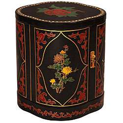 Black Wood Mother of Pearl Inlay End Table (China)  Overstock