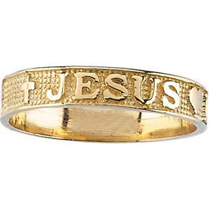 Jesus Loves Me Teen Ring 14k Gold Kids New Small Gift  