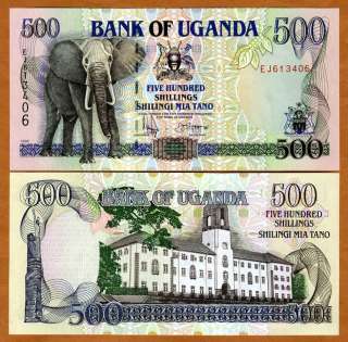 Uganda, 500 Shillings, 1996, P 35 (35a) UNC   elephant  