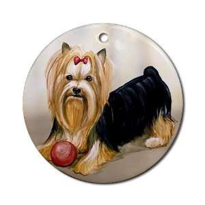  Yorkshire Terrier Christmas Ornament: Home & Kitchen