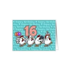    Chicken Birthday Parade   Sixteen Years Old Card Toys & Games