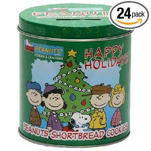 Peanuts Shortbread Christmas, 3 Ounce Tins (Pack of 24)  
