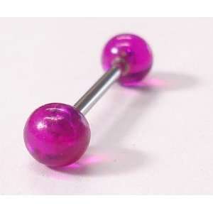 Gummy Purple Barbell Tongue Ring 