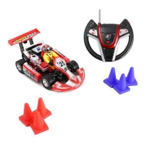 RED) GoKart Crazy Racing 1:23 Scale Electric RTR RC Go Kart with 