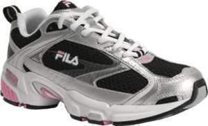 Fila Womens Allona Sneaker   Black/Silver/Candy Pink  