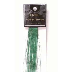  Hair Extension Green Tinsel 14 Inch Long (1 Pack) Beauty