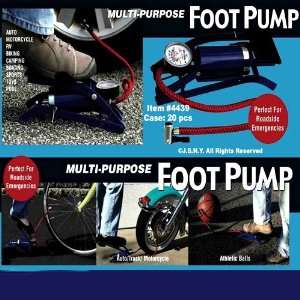  MULTI PURPOSE FOOT PUMP WITH GAUGE: Sports & Outdoors