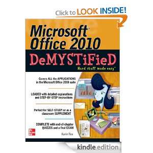 Microsoft Office 2010 Demystified Karin Rex  Kindle Store