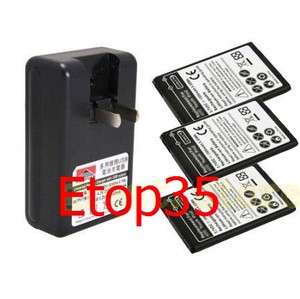 3x Battery+Wall Charger 4 Samsung M900 Moment T939 Sprint GT I8000 