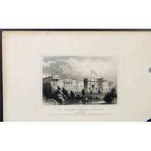  Queens Palace Pimlico London Old Print Fine Art C1849 