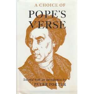   of Popes Verse (9780571092918) Alexander Pope, Peter Porter Books