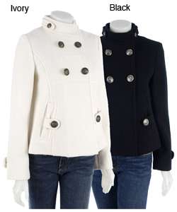 Steve Madden Wool Pea Coat with Metal Buttons  