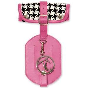  Pink Luggage Tag & B/W Houndstooth Handle Wrap: Everything 